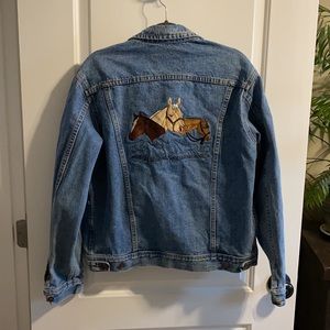 VINTAGE LEE JEAN JACKET HORSE EMBROIDERY